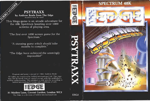 Psytraxx box art for ZX Spectrum